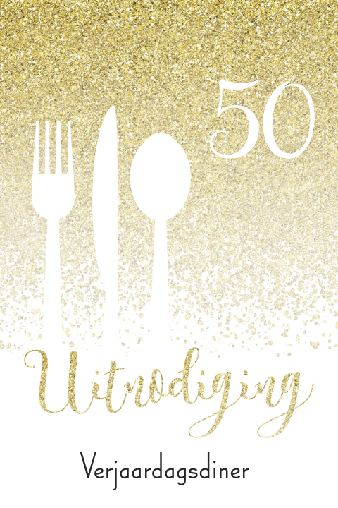 Uitnodiging 50 jaar verjaardag voor een diner