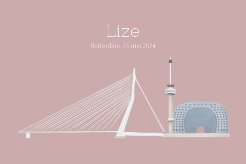 Rotterdams geboortekaartje voor een meisje
