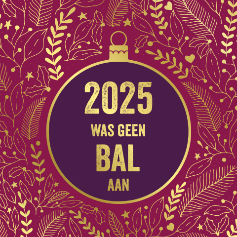 Grappige kerstkaart style 2025 was geen BAL aan