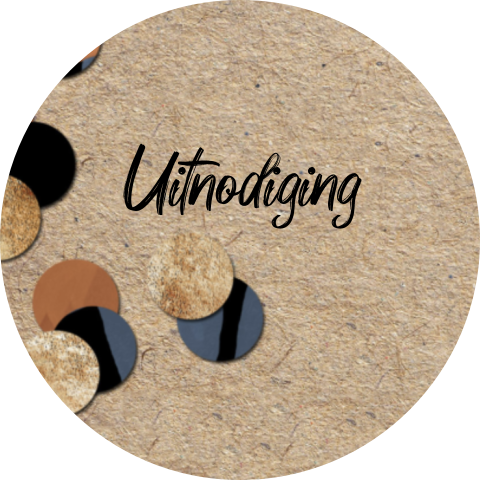 Sluitzegel feestje met kraft en confetti