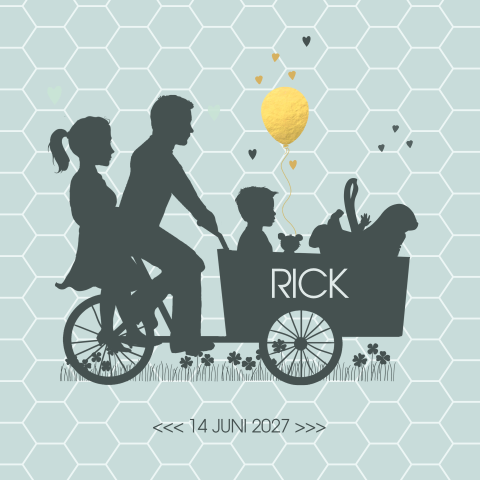 Geboortekaartje ouders met grote broer