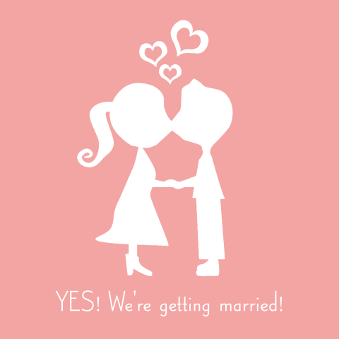 Grappige trouwkaarten met poppetjes