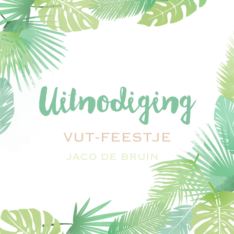 Met de VUT uitnodiging bladeren groen