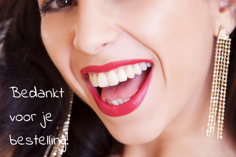 Bedankt voor je bestelling kaartje foto