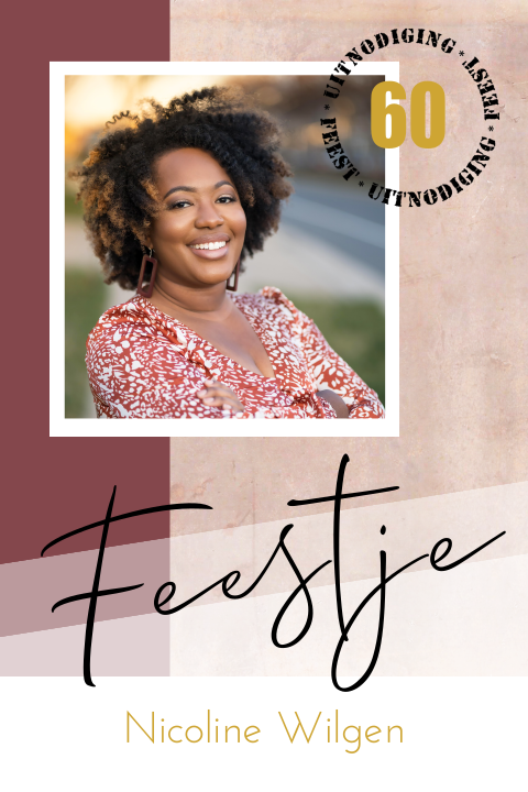 Uitnodiging feest verjaardag vrouw 60 jaar met foto