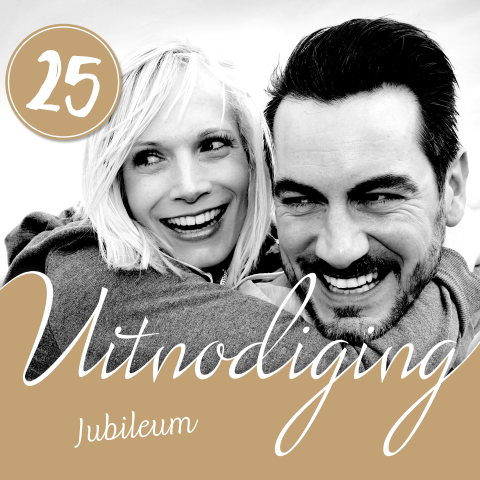 Uitnodiging voor een 25 jaar getrouwd feest