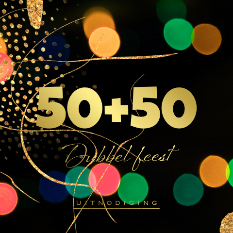 Samen 100 dubbel feest uitnodiging verjaardag confetti