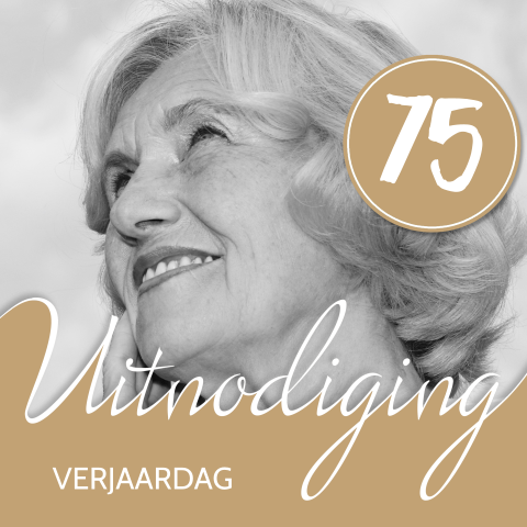 Foto Uitnodiging voor een 75e verjaardag