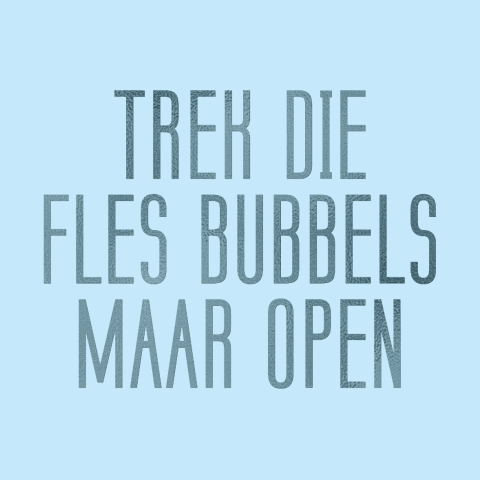 Wenskaart hip voor een verjaardag met champagne