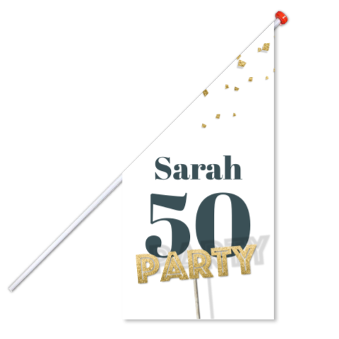 Vlag sara 50 jaar verjaardag party