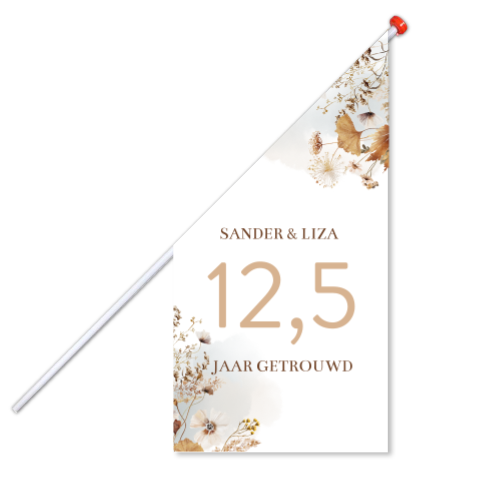 Vlag jubileum feest droogbloemen