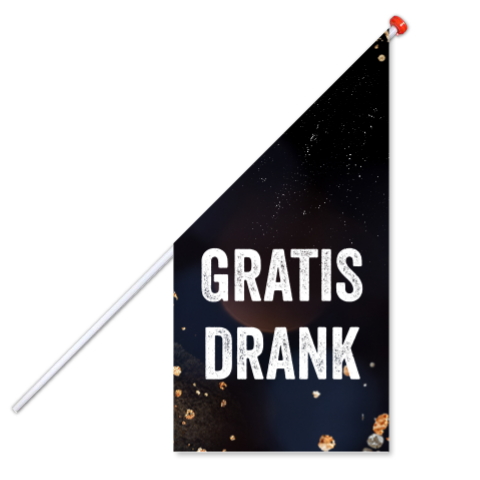 Vlag grappig voor een feestje gratis drank