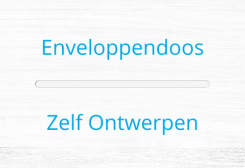 Enveloppen doos wit tekst zelf ontwerpen