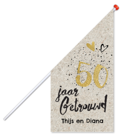 Hippe vlag 50 jaar getrouwd feest