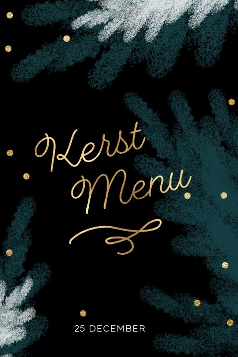 Menukaart kerst maken personaliseren en laten drukken chique