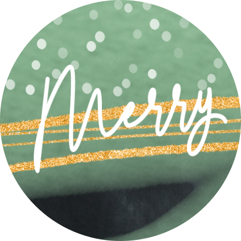 Sluitzegels kerst Merry groen goud