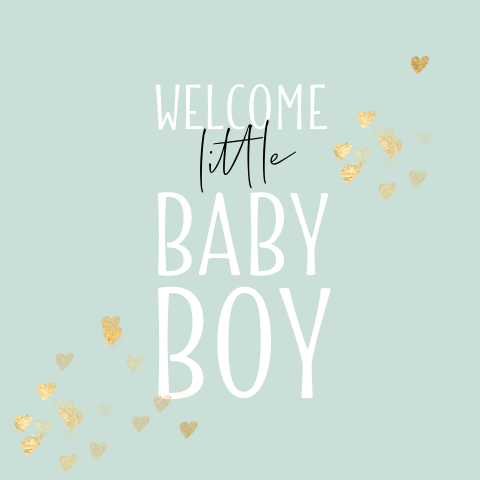 Felicitatie kaart geboorte zoon