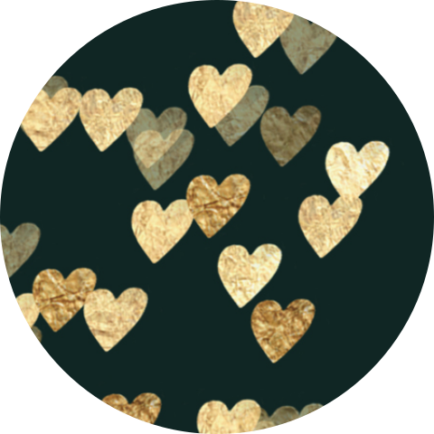Kerst sluitzegel sticker met kleine hartjes met groen
