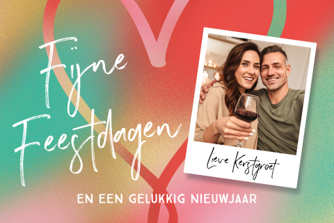 Lieve kerstkaarten met foto en hart