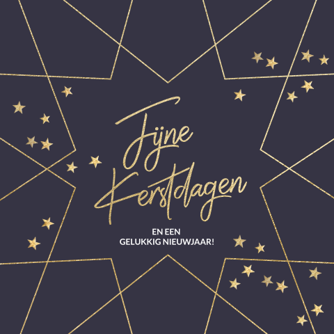 Moderne kerstkaarten geometrische lijnen kerstster