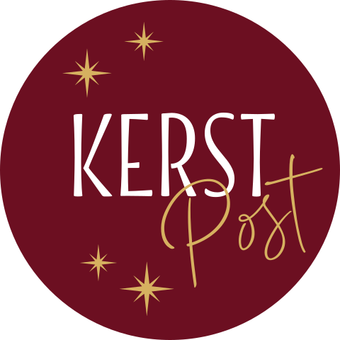 Rode stickers kerst post zelf maken voor kerstkaarten