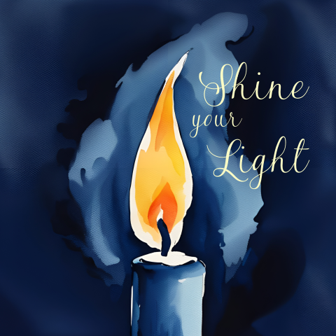 Christelijke kerstkaarten Shine your Light