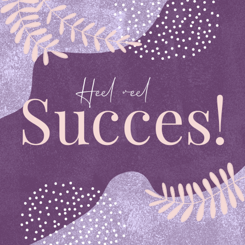 Kaart succes wensen botanisch