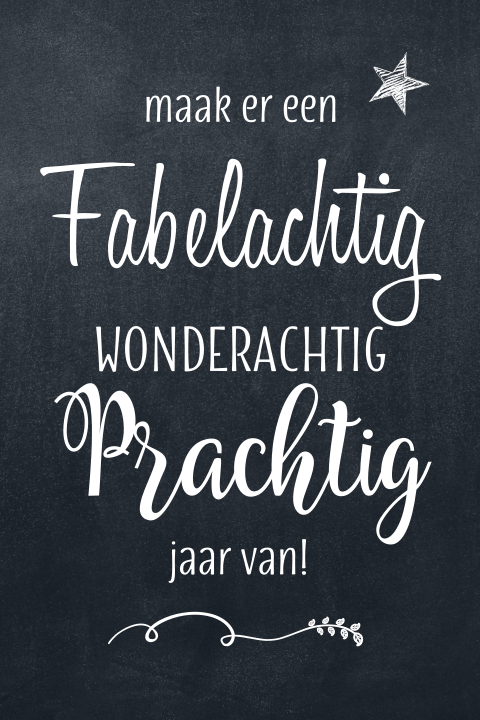 Kerstkaart leuke typografie fabelachtig