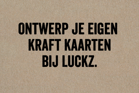 Kraft kaarten maken liggend dubbel vouw bovenkant