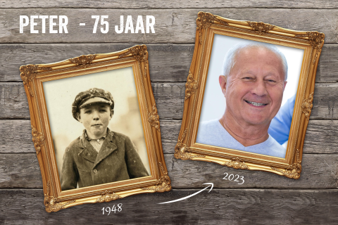 Verjaardag uitnodiging 75 jaar fotos vroeger en nu