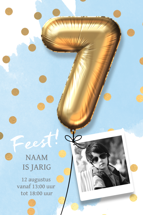 Uitnodiging kinderfeestje jongen 7 jaar
