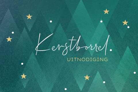 Uitnodiging voor kerst met moderne kerstbomen