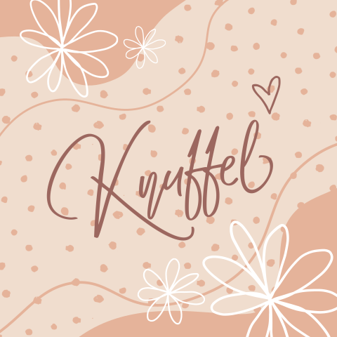 Knuffel kaart oud roze hippe Boho stijl