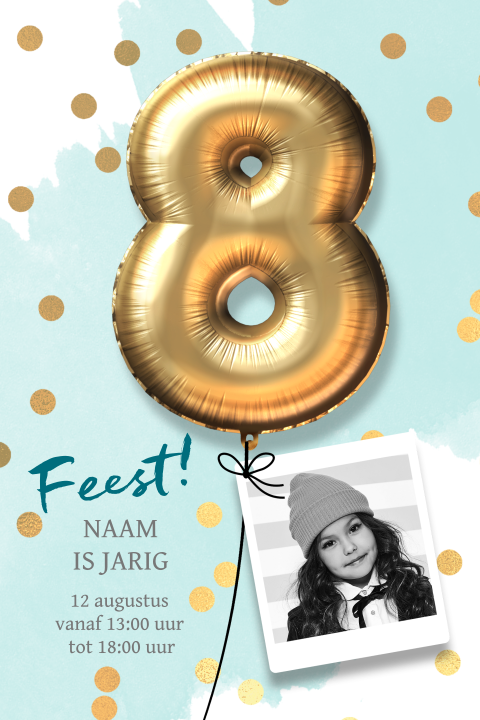 Uitnodiging kinderfeestje meisje 8 jaar