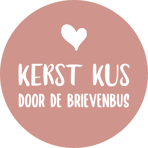 Kerst sluit stickers Kerst Kus door de brievenbus