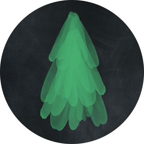 Kerstkaart sluitzegel stickers met kerstboom