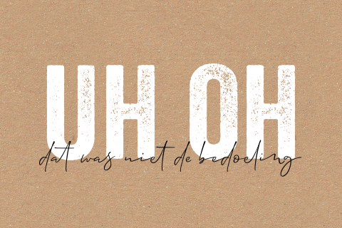 Kaart Sorry uh oh dat was niet de bedoeling