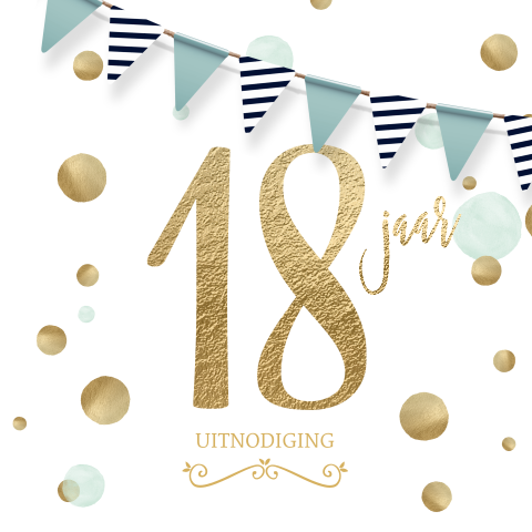Hippe uitnodiging verjaardag 18 jaar
