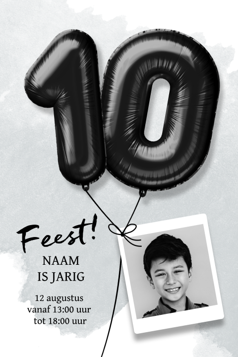 Uitnodiging kinderfeestje jongen 10 jaar