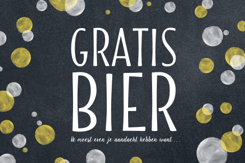 Grappige uitnodigingen gratis bier