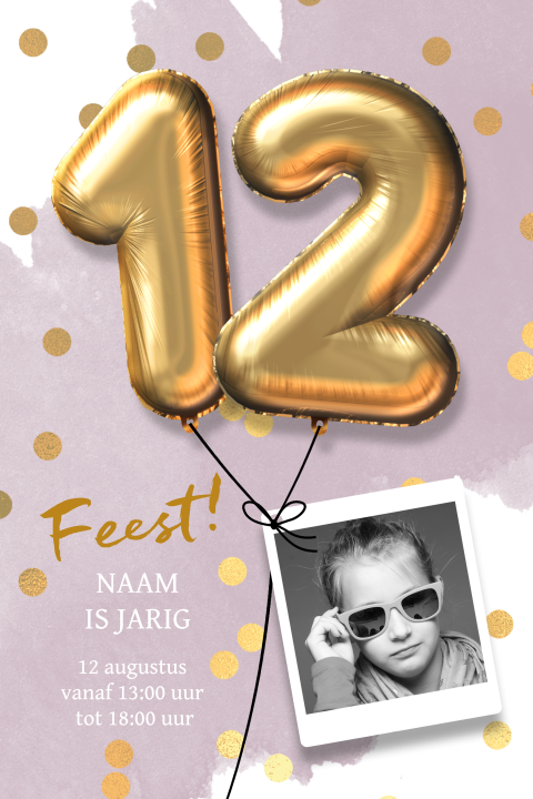 Uitnodiging verjaardagsfeestje meisje 12 jaar