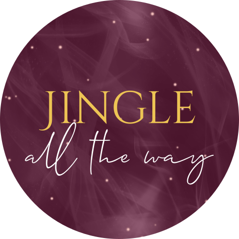 Kerst sluitstickers Jingle all the way Rood