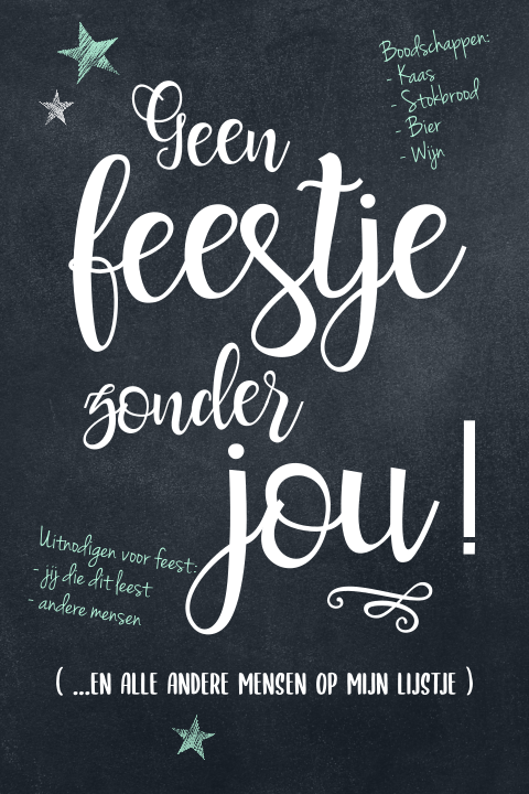 Humor verjaardag uitnodiging feestje