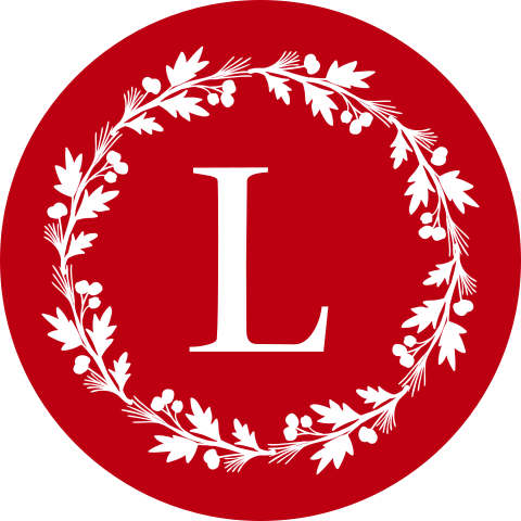 Sluitzegel kerststicker zelf ontwerpen met initiaal letter