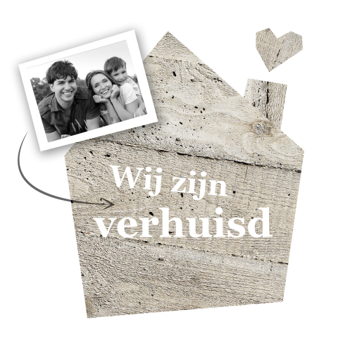 Verhuiskaart foto steigerhout