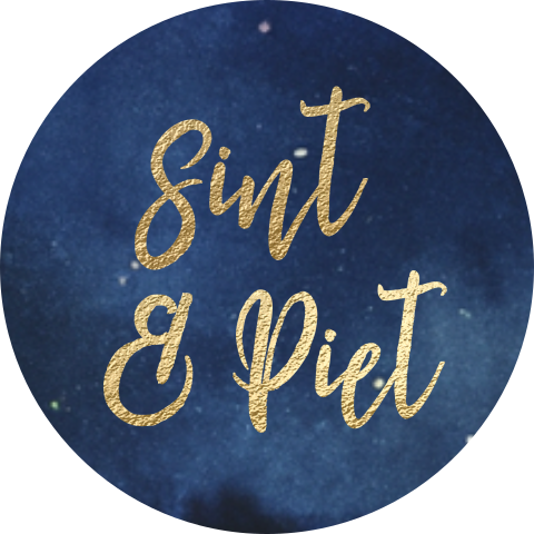 Sint en Piet sticker sluitzegel