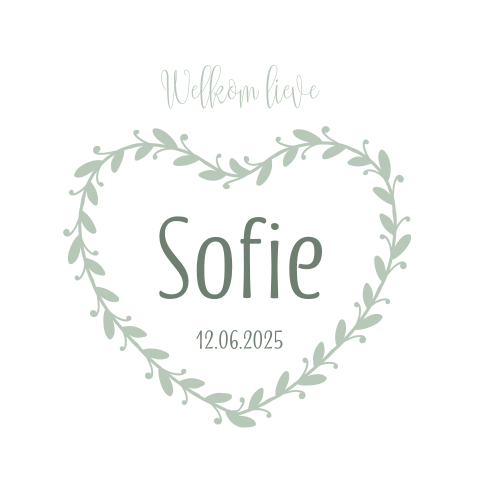 Vintage geboortekaartje klassiek