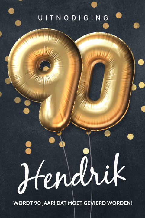Verjaardag uitnodiging 90 jaar