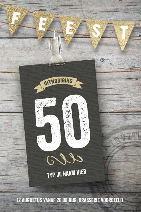 50 jaar verjaardag uitnodiging feest