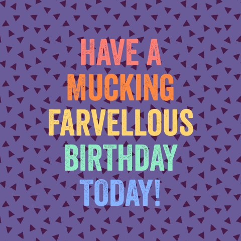 Verjaardagskaart met grappige Birthday tekst